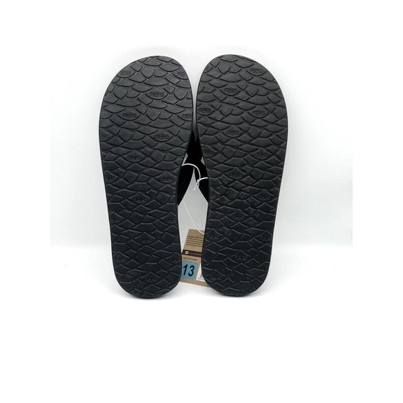 Flojo Flip Flops Men Size 13 Sandals Thong Black Shoes - Picture 6 of 6